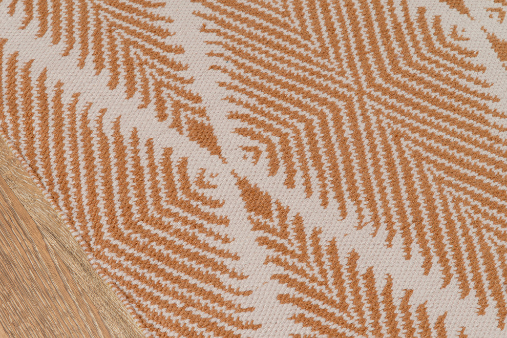 Erin Gates by Momeni River Beacon Indoor Outdoor Hand Woven Rug, Orange, 8'6"x11