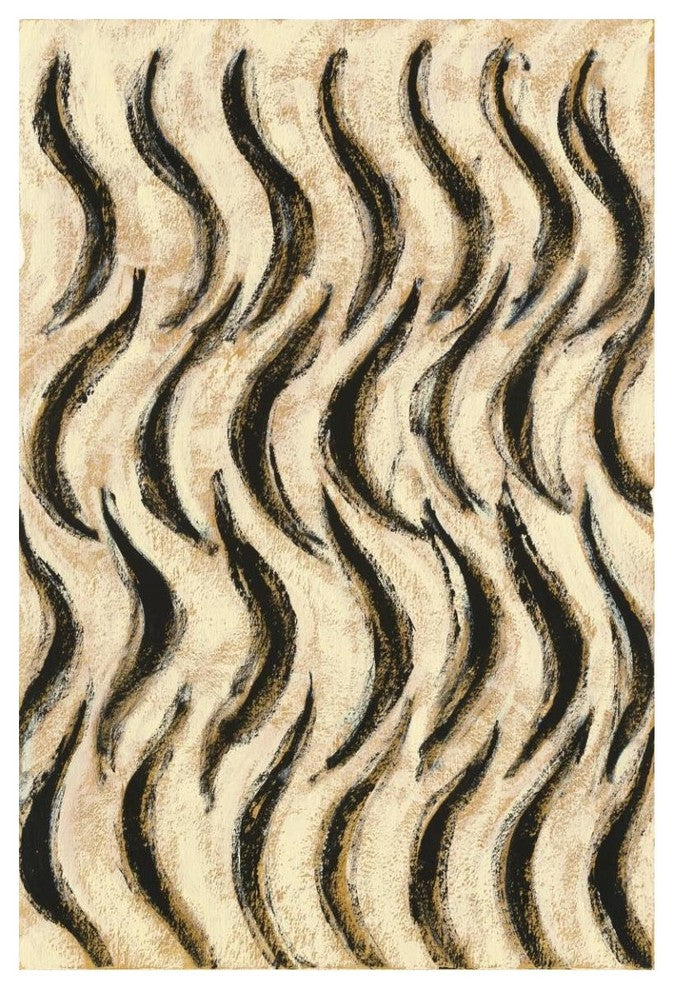 "Back and Gold Geometric II" Digital Paper Print by Shirley Novak, 34"x50"