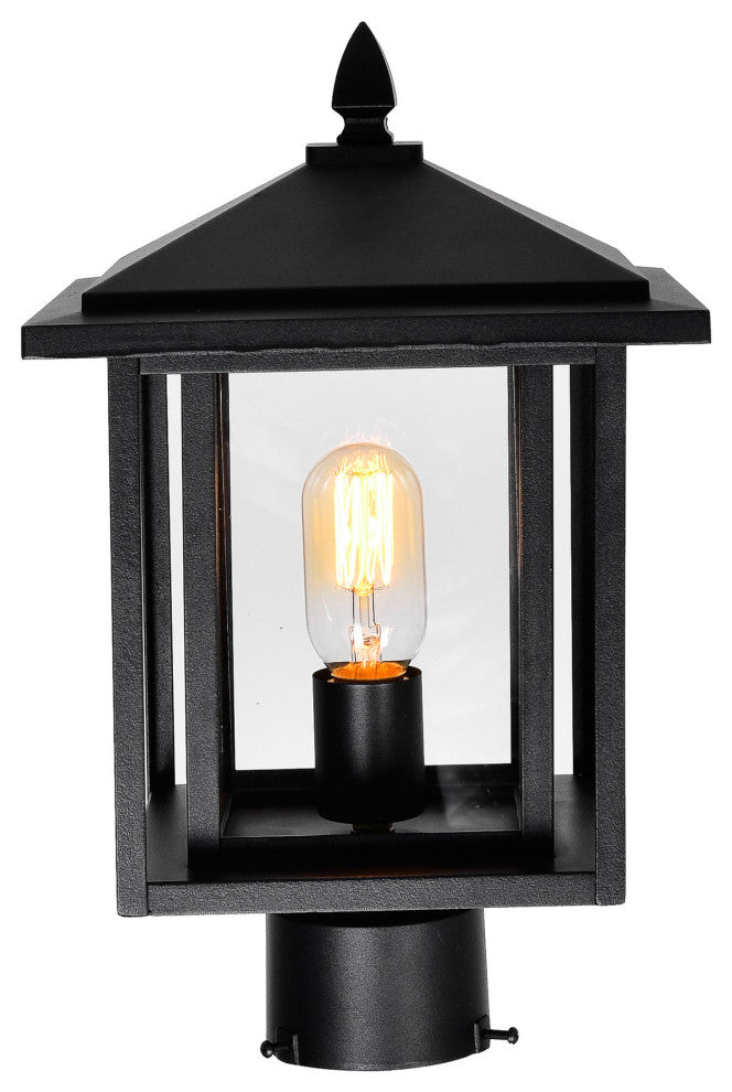 Crawford 1 Light Black Outdoor Lantern Head