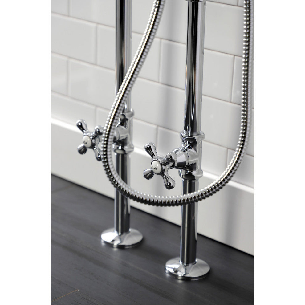 CCK226K1 Freestanding Tub Faucet Package With Supply Line, Polished Chrome