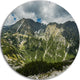 Panoramic Vista Over Mountains, Landscape Round Wall Art, 11"
