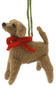 Yellow Lab Hand Knit Christmas Ornament