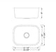 23" Stainless Steel Undermount Single Bowl Kitchen Island/Bar Sink