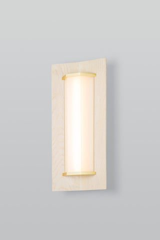 Penna 16" LED Sconce, Distressed Brass, White Washed Oak, 2700k, Dimmable
