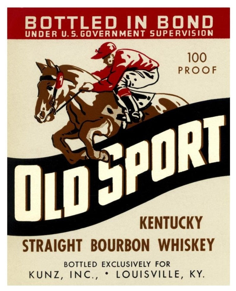 "Old Sport Kentucky Straight Bourbon Whiskey" Paper Art, 26"x32"