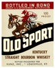 "Old Sport Kentucky Straight Bourbon Whiskey" Paper Art, 26"x32"