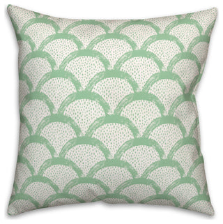 Green Scallops 20x20 Indoor/Outdoor Pillow