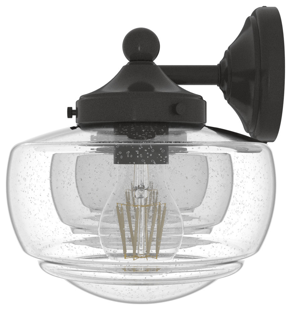 Saddle Creek Noble Bronze, Clear Seeded Glass 3 Light Vanity Wall Light