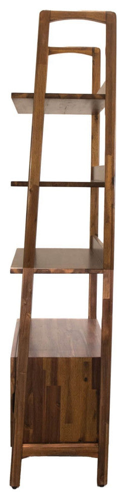 Remix Rubberwood Single Door Bookcase, Estelle Brown