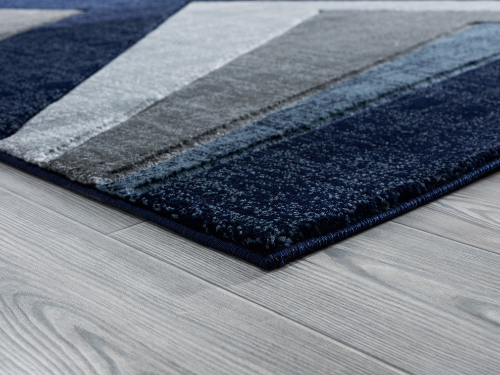 United Weavers Bristol Zine Navy Mat Rug 2'7x4'2