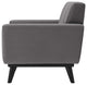 Tufted Armchair Accent Chair, Velvet, Gray, Modern, Lounge Hospitality