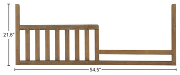 Westfield 55"W Wood Toddler Guard Rail, Harvest Brown