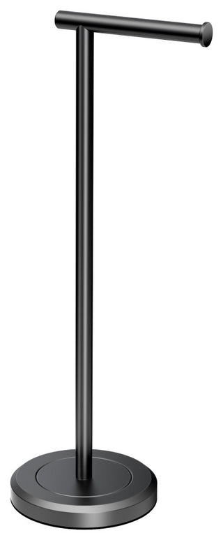 Latitude II Freestanding Toilet Paper Holder, Matte Black, Single