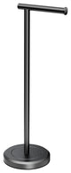 Latitude II Freestanding Toilet Paper Holder, Matte Black, Single