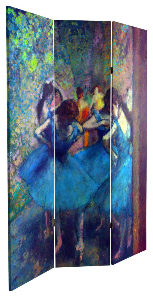 6' Tall Double Sided Works of Degas Room Divider, Dancers