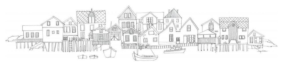 "Nordic Village I" Digital Paper Print by Avery Tillmon, 62"x26"