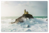 Mathieu Rivrin 'Haunted Lighthouse in the Storm' Canvas Art, 19x12