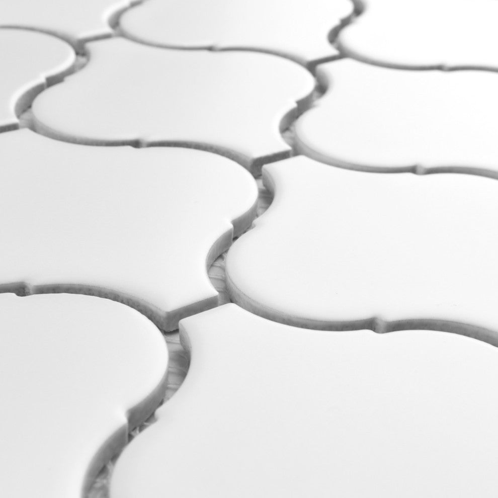Metro Lantern Matte White Porcelain Floor and Wall Tile