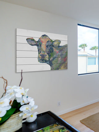 "No Way" Painting Print on White Wood, 45"x30"