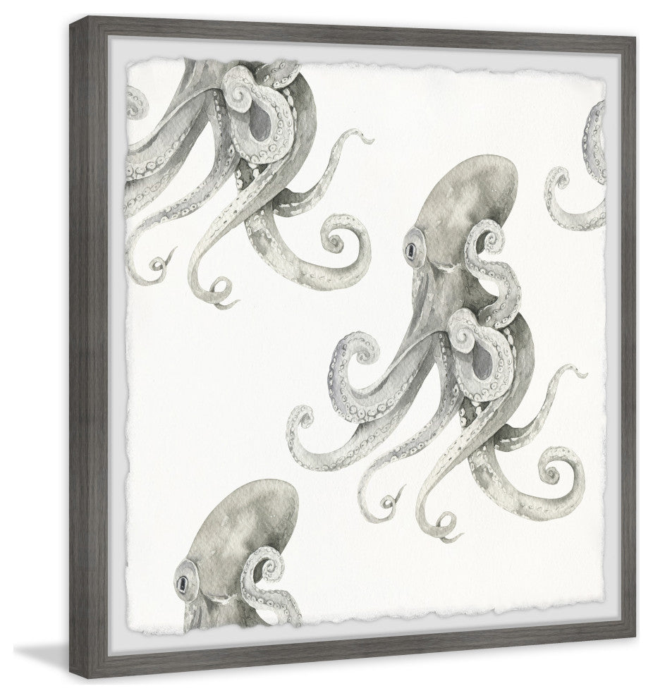 "Octopus Dreams" Framed Painting Print, 12x12
