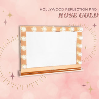 Hollywood Reflection Pro Vanity Mirror, Rose Gold, Non-Bt, Clear Led