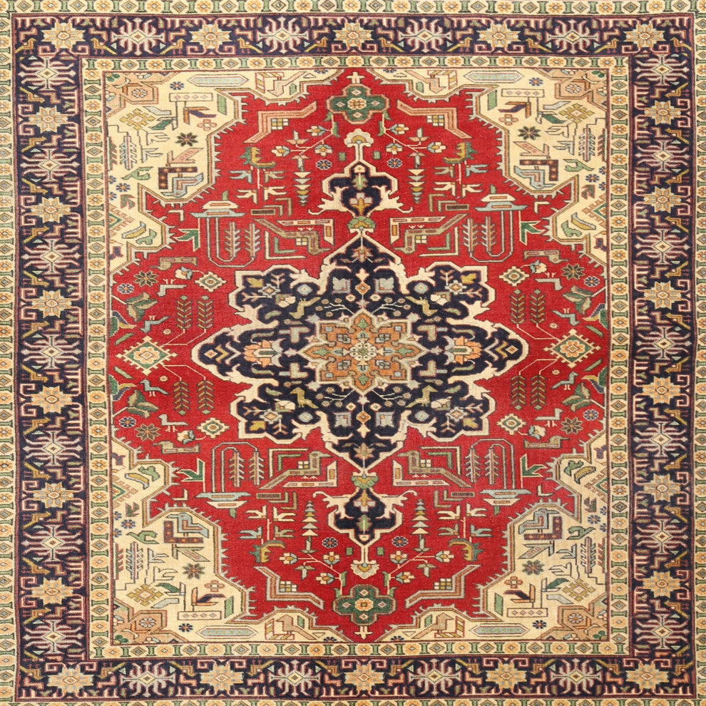 Ahgly Company Indoor Square Traditional Area Rugs, 5' Square