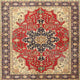 Ahgly Company Indoor Square Traditional Area Rugs, 5' Square