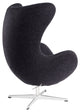 Modern Contemporary Living Room Wool Lounge Chair Dark Gray