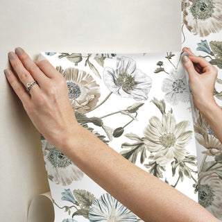 Vintage Poppy Peel and Stick Wallpaper