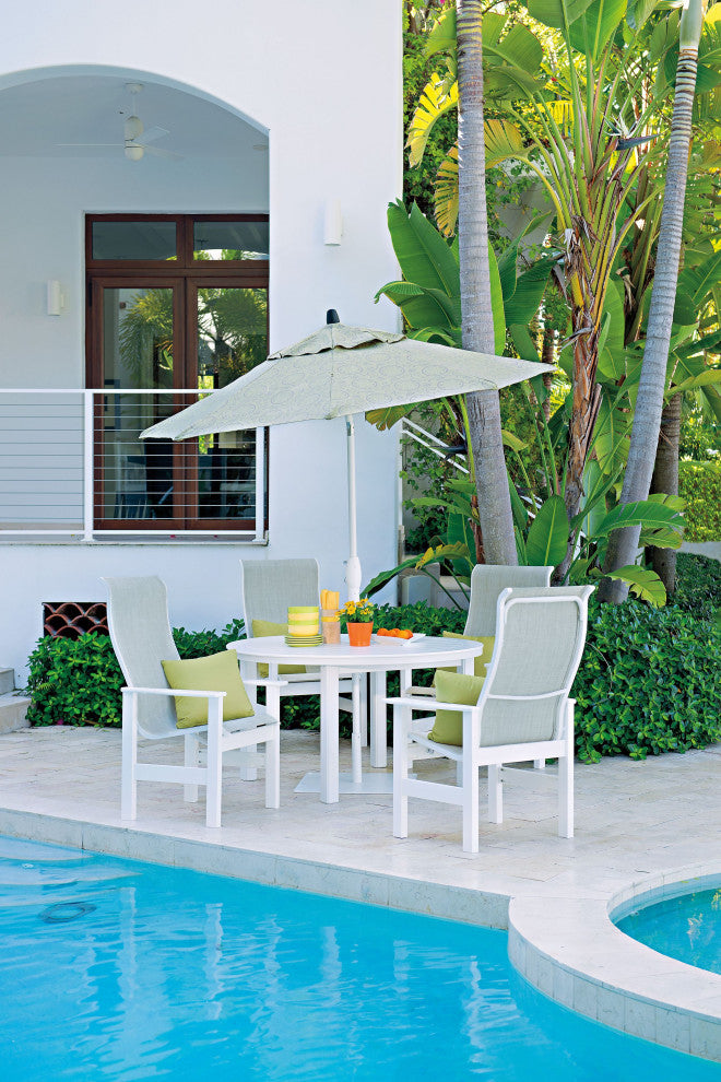 Leeward Sling Outdoor Supreme Armchair, Elevation Stone/Black