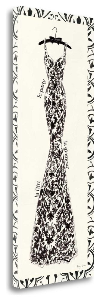 "Couture Noir Original II With Border" By Emily Adams, Gallery Wrap Canvas