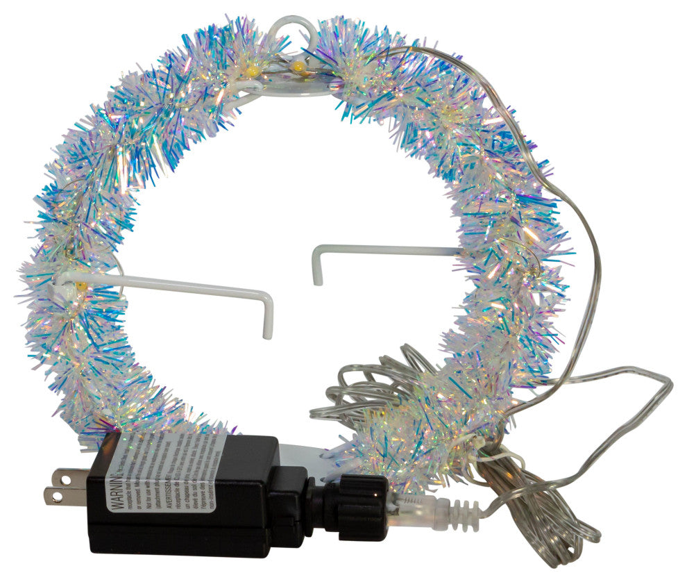 6" Warm White LED Tinsel Foldable Sphere