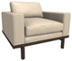 Cantor Leather Chair, Finish Shown: Ebony, Leather Shown: Cream