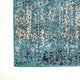 Contemporary POP Modern Abstract Vintage Area Rug, Cream/Turquoise, 2 X 8