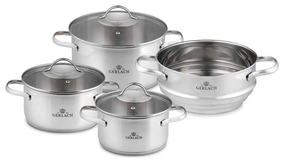 VIDA Stainless Steel  Pot Set With Steamer 7pcs