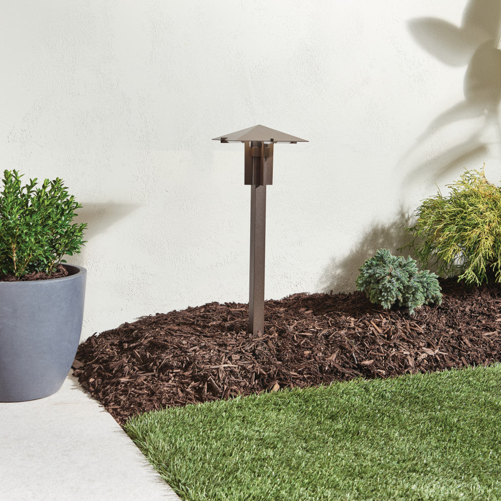 Textured Architectural Bronze 2700K LED Pyramid Path