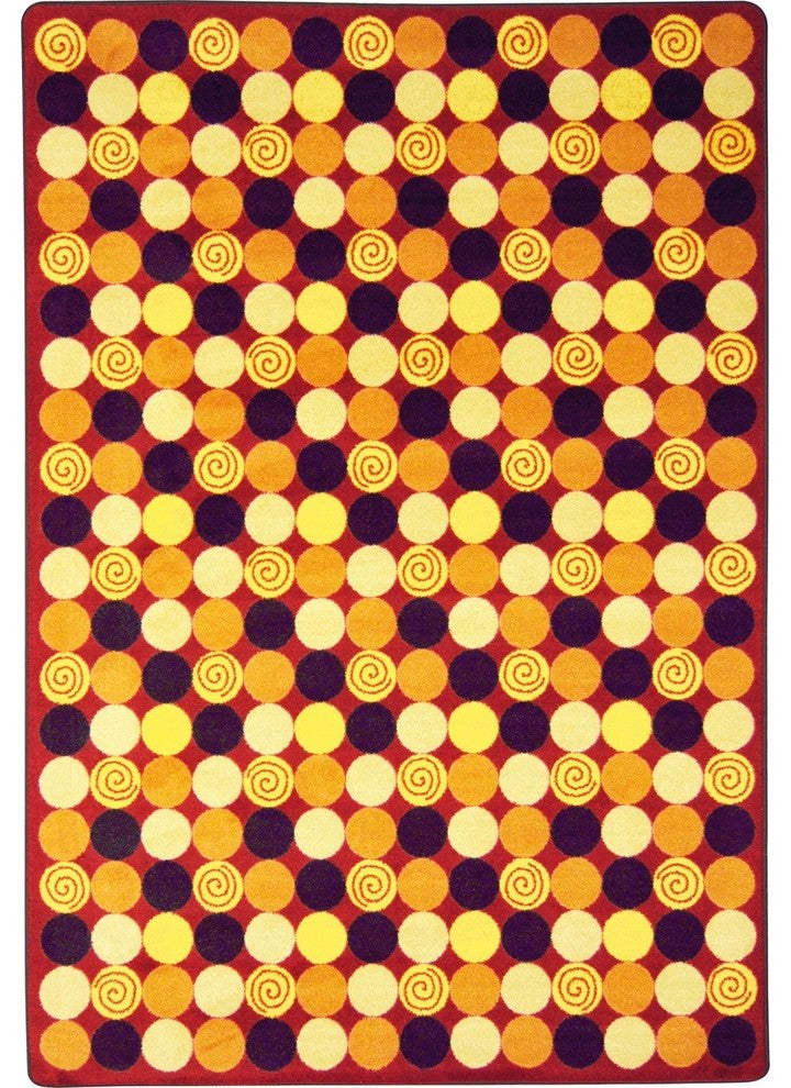 Kid Essentials Rug, Roundabout, 5'4"x7'8", Red