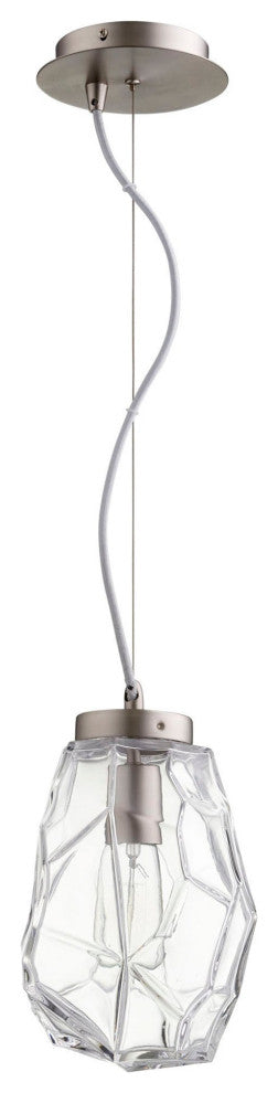 Gem Pendant, Satin Nickel