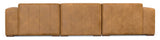 Rex Right-Facing Modular Sectional Sofa in Genuine Leather