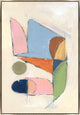 30x44 Whimsical Puzzle IV, Framed Artwork, Silver