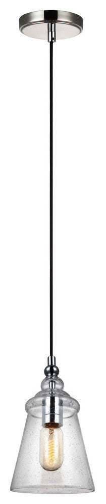 Generation Lighting 1-Light Mini-Pendant, Chrome