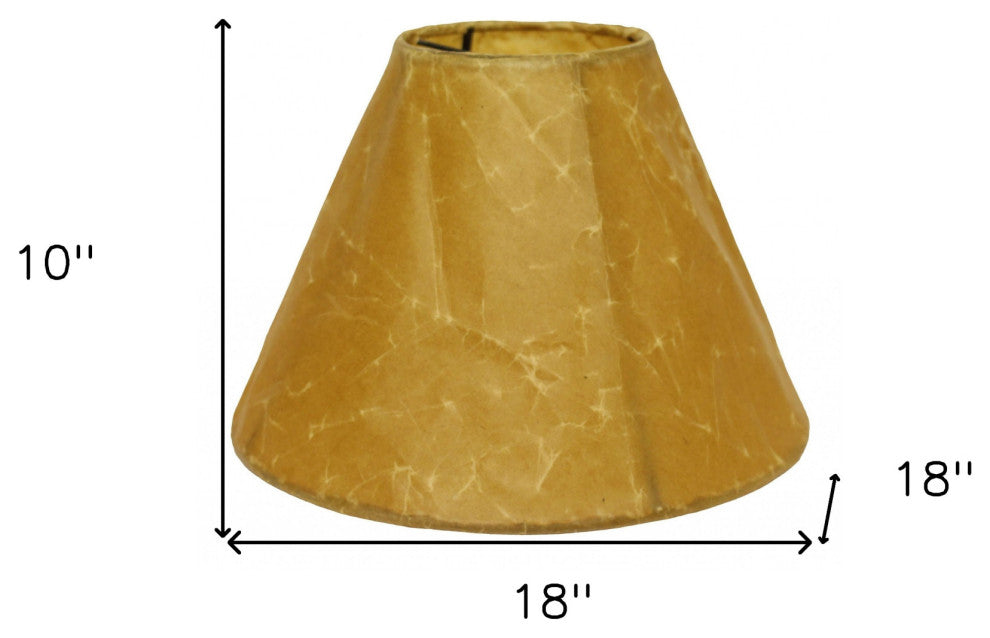 18" Brown Slanted Empire Crinkle Oil Paper Lampshade