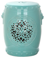 Safavieh Flower Drum Garden Stool, Aqua