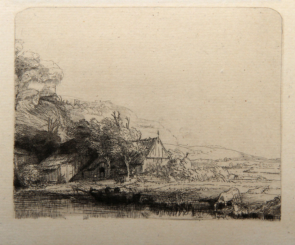 Rembrandt van Rijn "Le Paysage a la Vache qui sa, Breuve, B237" Heliogravure