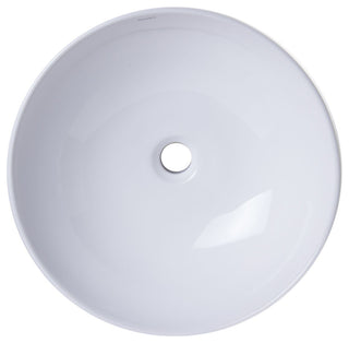 EAGO BA351 18" ROUND Ceramic Above-Mount Bathroom Vessel Sink