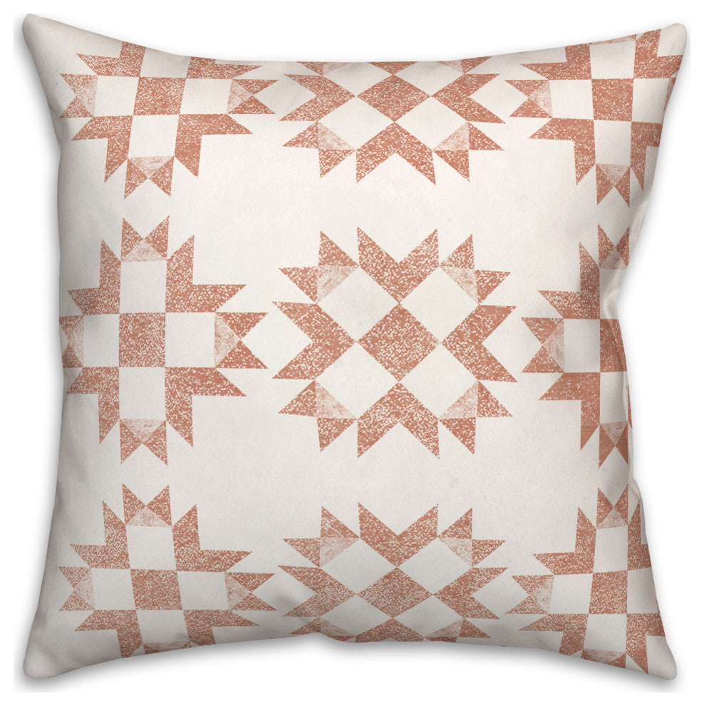 Peach Barn Star Pillow 18x18 Spun Poly Pillow