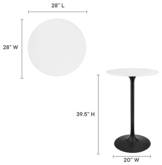 Lippa 28" Round Wood Bar Table