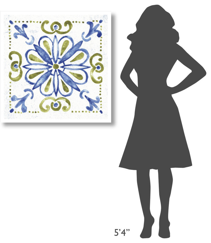 "Tile Stencil IV" Digital Paper Print by Anne Tavoletti, 32"x32"