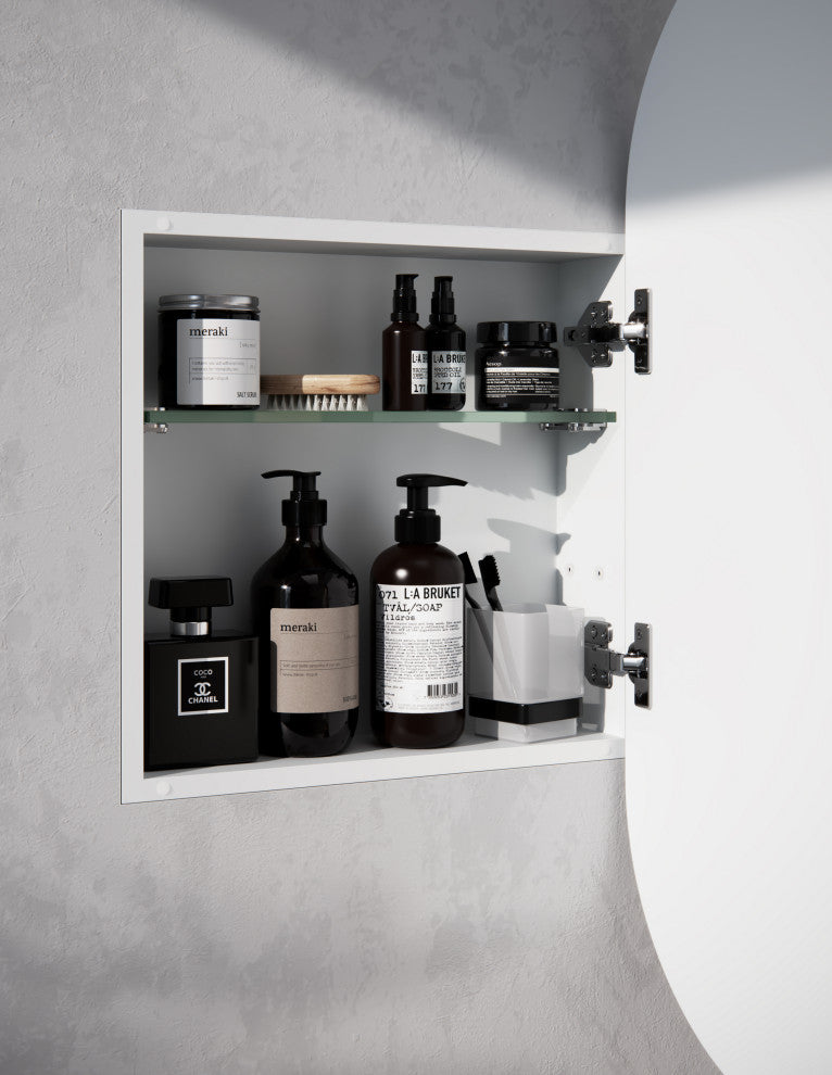 Ruma 16 in. W x 32 in. H x 4.75 in. D Medicine Cabinet in White Finish
