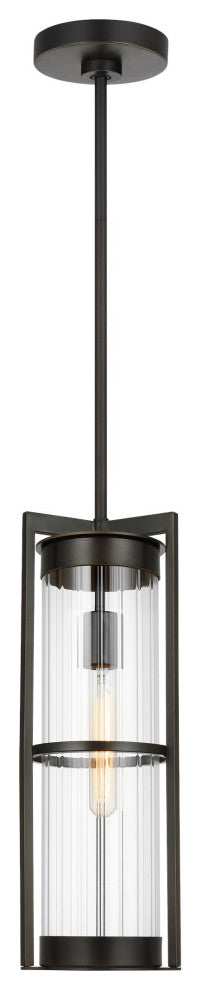 Alcona One Light Outdoor Pendant Lantern, Antique Bronze